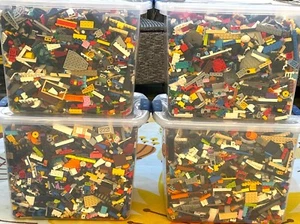 LEGO 4 lbs Pounds Random Building Parts Pieces Plates Bricks Washed Bulk Lot - Picture 1 of 9