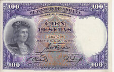 Billet de banque banknote ESPAGNE SPAIN ESPANA 100 PTS 1931 état voir scan 706