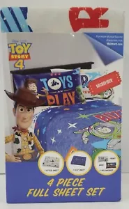 Disney Toy Story Children's 'Toys At Play' 4 Piece Full Sheet Set - Picture 1 of 6