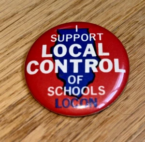 1970 ILLINOIS - Botón Apoyo Control Local de Escuelas (LOCON) (#3) - Imagen 1 de 2