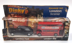 Dinky London Scene Taxi & Double Decker Bus Original Box (Damaged) Vintage READ - Picture 1 of 16