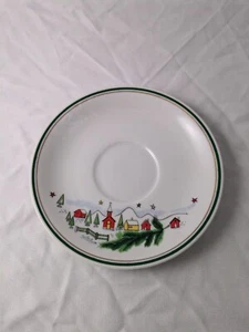Vintage "Christmas Eve" Untertasse Kaffeetasse Ersatzteller Baum von Salem China - Bild 1 von 4