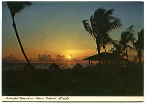 Continental Postcard - Marco Island, Florida - Colorful Sunset (1984) - Picture 1 of 2