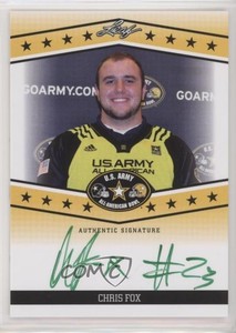 2013 Leaf US Army All-American Bowl Tour Green Ink /25 Chris Fox #TA-CF1 Auto