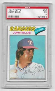 1977 Topps #36 John Ellis PSA 5 Rangers - Picture 1 of 2