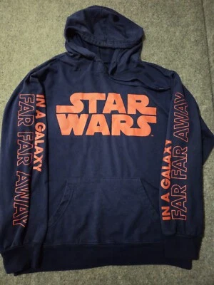 Disney Star Wars IN A GALAXY FAR LEJAN AWAY Pullover Sudadera con Capucha Azul Talla M Foto 1 de 4