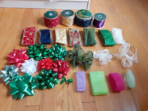 Holiday Wired Ribbons Tulle, Velvet in Various Patterns, Colors and Sizes