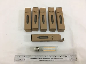 (6) NEW Light Society 40W Sovana T10 Light Bulbs 2700K - 4.9" Clear LED Filament - Picture 1 of 9