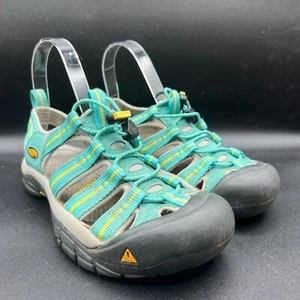 Keen Womens 6 Newport Waterproof Hiking Sandals Teal/ Yellow - Picture 1 of 7
