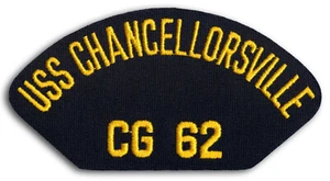 US Navy CG-62 USS Chancellorsville Guided Missile Cruiser Cap Patch Iron-On (b) - Picture 1 of 1