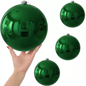 Green 8.0" Christmas Balls for St. Patrick's Day Easter Mardi Gras Wedding Decor - Picture 1 of 8