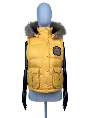 POLO JEANS RALPH LAUREN Down Vest Jacket Fur Hood - Image 1 of 4