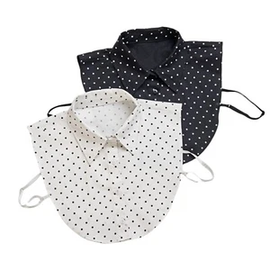 Gargantilla Camisa Falsa Solapa Desmontable Lunares Cuello Cuello Falso Algodón Mujeres - Imagen 1 de 5