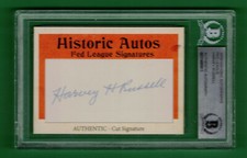 2019 HISTORIC AUTOGRAPHS FEDERAL LEAGUE HARVEY RUSSELL CUT AUTO BECKETT AUTH