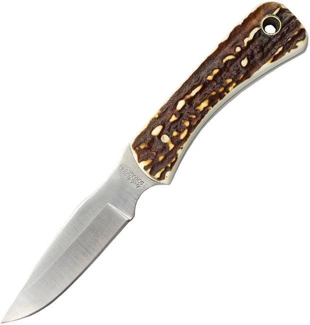 Schrade 1100092 Uncle Henry 2.75" Folding Knife Stainless Handle Leather Sheath