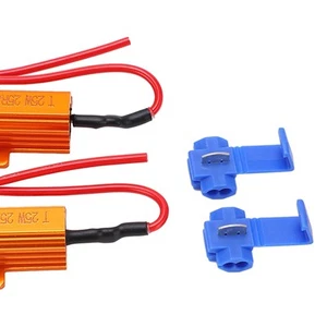 2zestaw 25W 25Ω Dekoder rezystancyjny LED Antykorupcyjny wskaźnik obciążenia Rezystor. - Zdjęcie 1 z 22