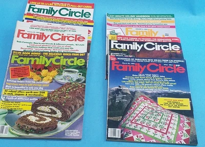 Lot of 7 family circle magazines 1983 and a Mix of Months - Image 1 of 4