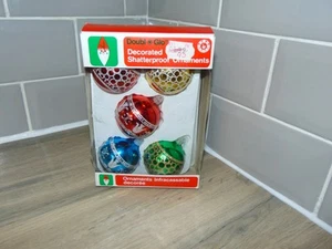 Adornos Decorados Doble Glo De Colección *Nuevos* 5 Adornos de Navidad de Alta Calidad - Imagen 1 de 15