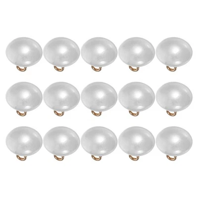  15 Stück halbrunde Perlmuttknöpfe: Mini-Ösenknöpfe – dekorative Nähverschlüsse - Bild 1 von 4