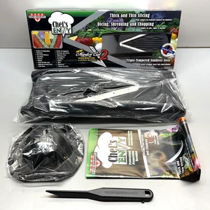 Chef's Envy Master Cut 2 Schneider doppelseitig Mandoline Julienne Würfel Zerkleinern Hacken - Bild 1 von 23