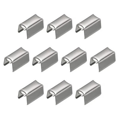 100 piezas tapas de prensado plegables 10 x 5 mm puntas de cierre de extremo de cinta níquel blanco Foto 1 de 4