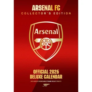 2026 Calendar Arsenal FC Month to View A3 Deluxe Calendar Official Product - Picture 1 of 7