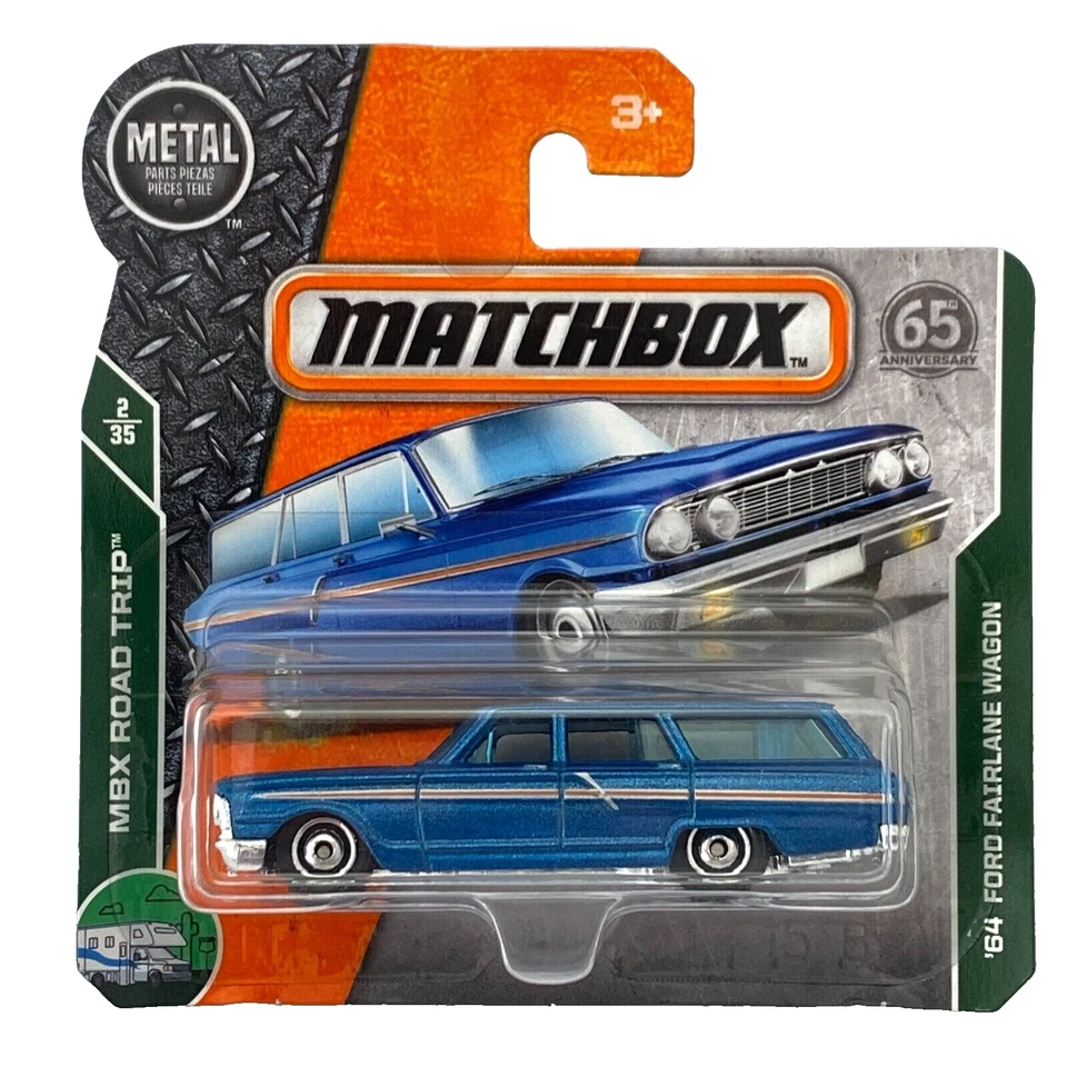 '64 Ford Fairlane Wagon Matchbox MBX Road Trip 2018 MB1133 1/64 Short Card FVT05 - Image 1 of 1