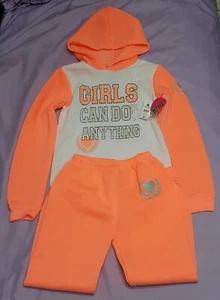DIVA Girls Can Do Anything 2 pc Hooded Sweatsuit Sz S (6/6X) NWT Heart Hoodie - Picture 1 of 9