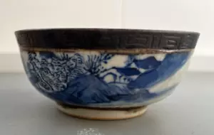 Antique Chinese 19th Century Crackleware Bowl - Picture 1 of 7