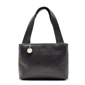 THE SAK Brown Mini Tote Leather Bag Top Handle Zip Womens Casual Handbag - Picture 1 of 7