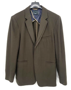 VINCE men Size 42 Olive Brown Wool Blend Sport coat jacket button pockets Blazer - Picture 1 of 12