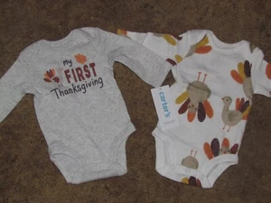 Carter's NWT My First Thanksgiving Bodysuits size Newborn - Picture 1 of 1