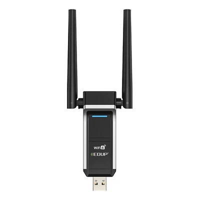 WiFi-6 USB 3.0 Adapter Dual Band Windows 11 Desktop Laptop PC Wireless Network - Image 1 of 4
