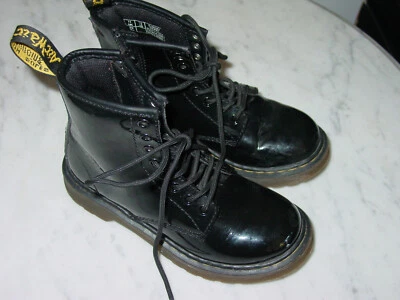 Doc Marten Delaney Patent Leather Black Toddler Boots! Size 12C - Image 1 of 4