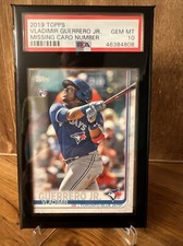 2019 Topps Vladimir Guerrero Jr. RC Rookie Missing Card Number PSA 10 GEM MT 201
