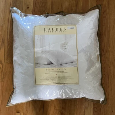 Lauren Ralph Lauren Bronce Confort Ártico Pluma Fresca Euro Almohada Europea $80 Foto 1 de 4