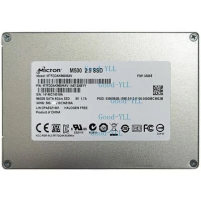 Micron M500 960GB SSD 2.5" SATA 6GB/s Solid State Drive MTFDDAK960MAV-1AE12ABYY - Image 1 of 2