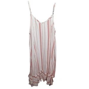 Torrid Maxi Dress Womens 4x Red White Striped Cottagecore Prairie Beachy - Picture 1 of 7