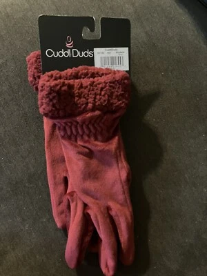 Guantes de ruibarbo con pantalla táctil CUDDL DUDS para mujer O/S nuevos con etiquetas Foto 1 de 4