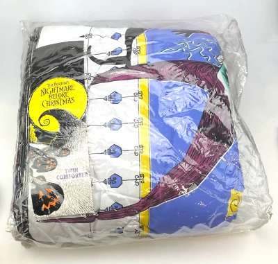 1993 Nightmare Before Christmas Twin Bed Comforter Extremely Rare Tim Burton NM - Image 1 of 4