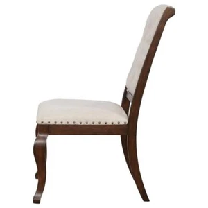 Coaster Brockway Fabric Tufted Dining Chairs Cream and Antique Java - Picture 1 of 10