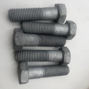 Qty 5 Nucor 1"-8 x 3-3/4" Hex Head Cap Screw Steel H.D.G. A307 3.75” Bolt - Picture 1 of 4