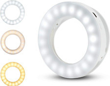 Selfie Ring Light Rechargeable Cell Phone Ring LED Light 3 Color Tones Selfie