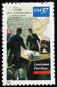 US #3782 MNH 2003 Louisiana Purchase Treaty Signature Monroe Doctrine