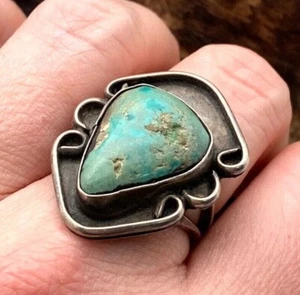 Vintage Indianer Türkis Ring (Größe 8,5) (R27) - Bild 1 von 10