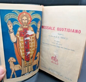 MESSALE QUOTIDIANO (LATINO-ITALIANO)(In Italian) D.V. FRANCO ED. LITURGICHE 1956 - Picture 1 of 6