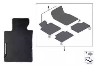NUOVO SET TAPPETINO COMPLETO BMW X5 G05 F95 M PERFORMANCE ANTERIORE POSTERIORE 51472457269 - Foto 1 di 3