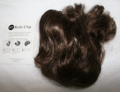 BT Ready To Wear Hair Extension Easy Clip Butterfly Frosted Medium Brown 12" L - Image 1 of 4