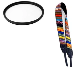 Cinghia da collo + filtro UV per Sony DCRSD1000 HDR-CX330 HDR-PJ330 HDR-PJ340 HDR-PJ350 - Foto 1 di 1