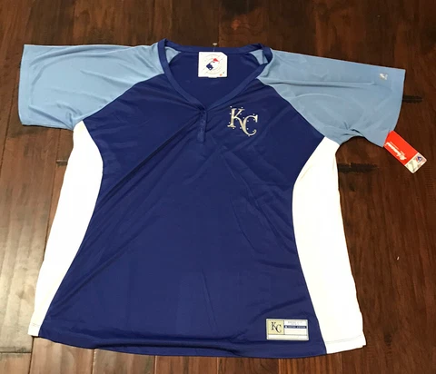 Majestic Women’s Kansas City Royals Baseball Jersey Sz.2X NEW COOLBASE KC Cover